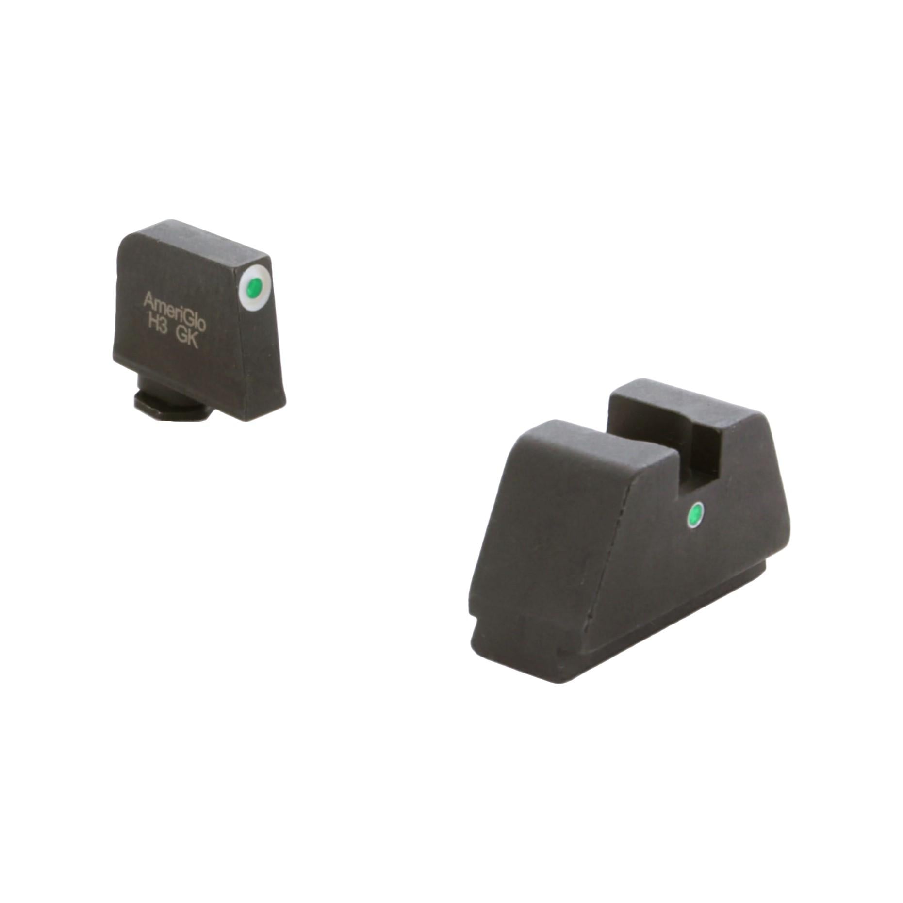 Ameriglo 3XL Tall Green Tritium Front and Rear i-Dot Sight Set for Glock