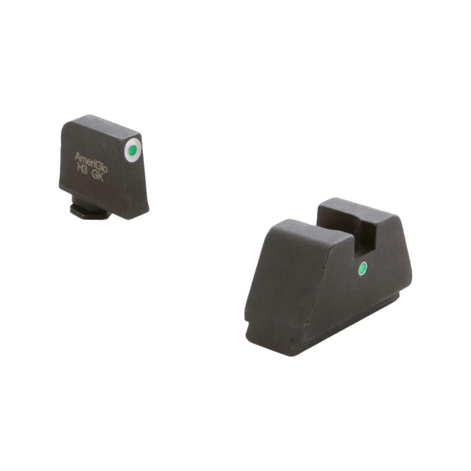 Ameriglo 3XL Tall Green Tritium Front and Rear i-Dot Sight Set for Glock