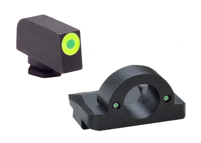 Ameriglo Ghost Ring Night Sight Set for Glock 17/19/26 – Lime Green Outline