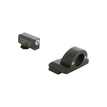 Ameriglo Tritium Ghost Ring Sight Set for Glock 42/43/43X/48 Green Rear Green with White Front