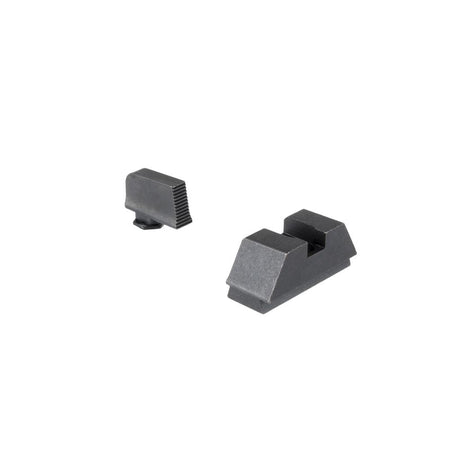 Ameriglo Optic Compatible Sight Set for Glock Flat Black .295 Rear Serrated .220 Front