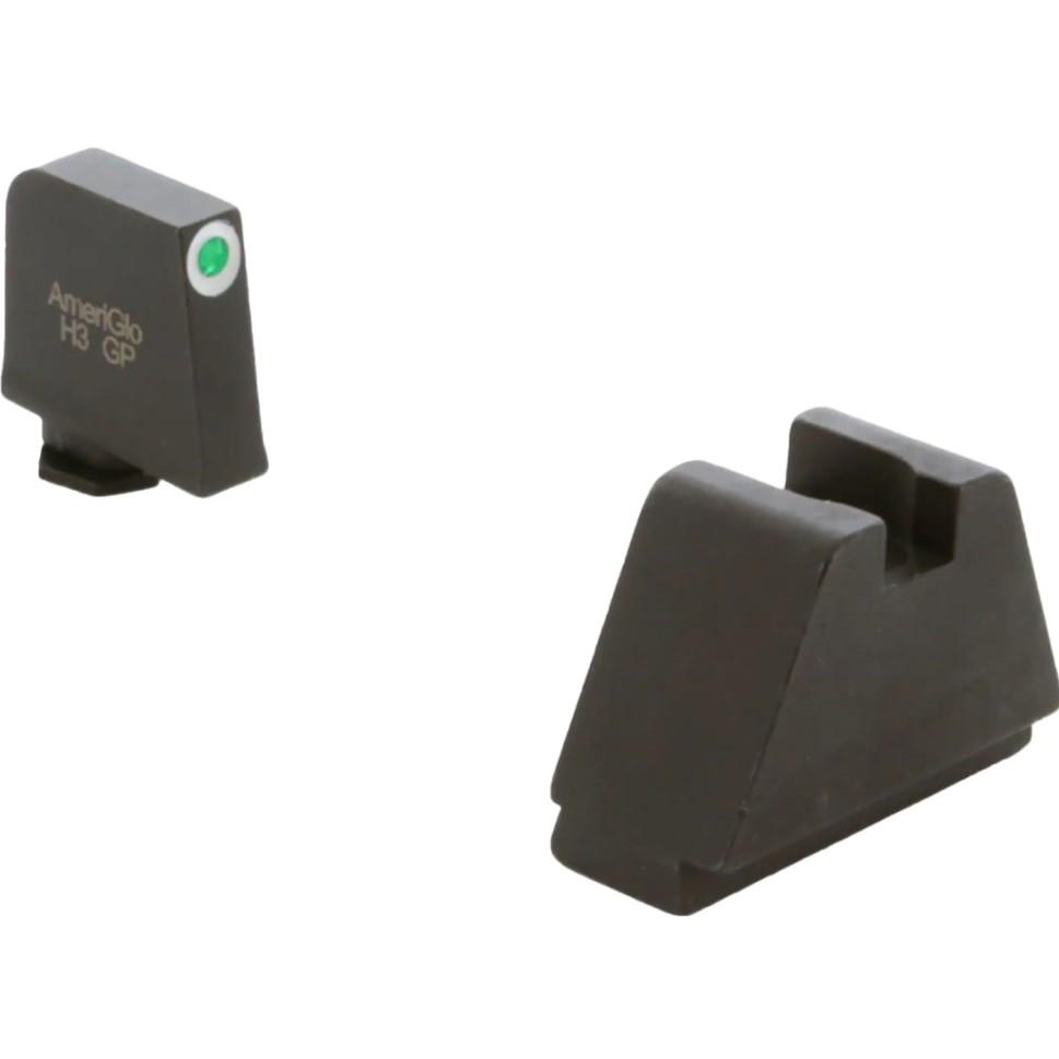 Ameriglo 4XL Optic Compatible Tritium Night Sight Set Green White Front Black Rear for Glock