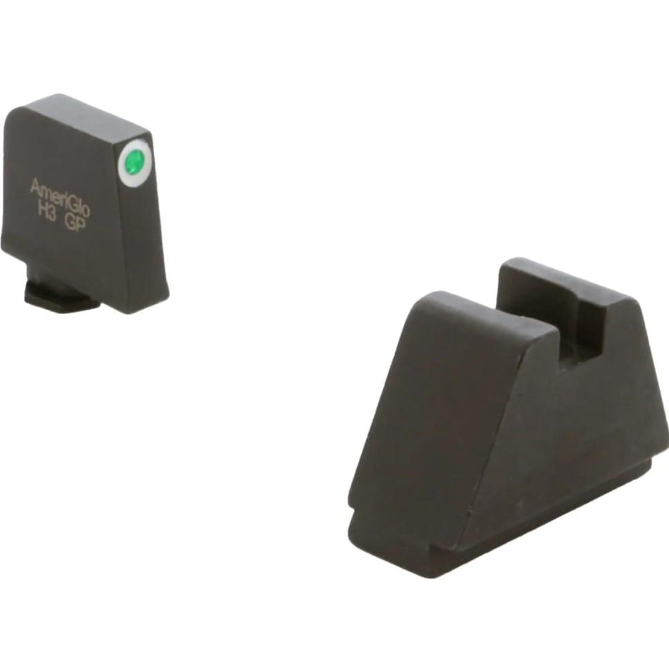 Ameriglo 4XL Optic Compatible Tritium Night Sight Set Green White Front Black Rear for Glock