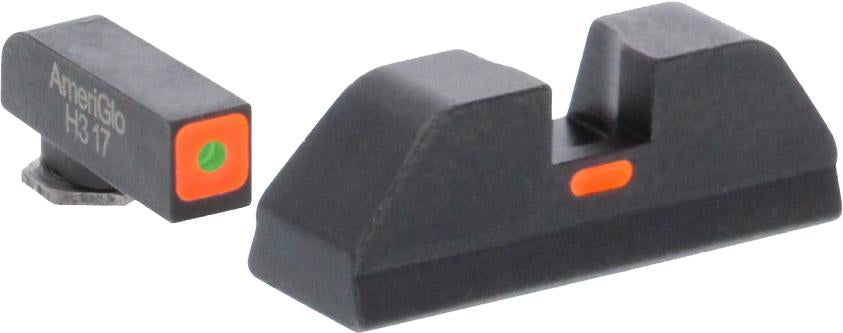 Ameriglo Green Tritium Outline Orange Square Non-Tritium Rear Sight for Glock Gen 5