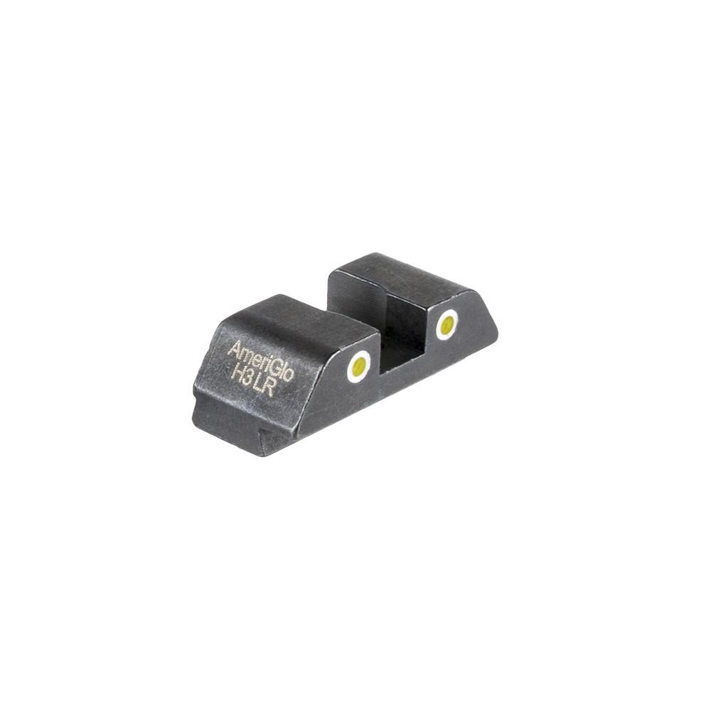 Ameriglo Yellow Tritium 2-Dot Rear Sight White Outline .276" H for Glock Pistols