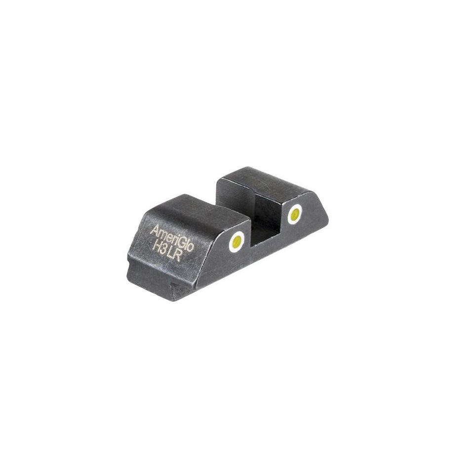 Ameriglo Yellow Tritium 2-Dot Rear Sight White Outline .276" H for Glock Pistols