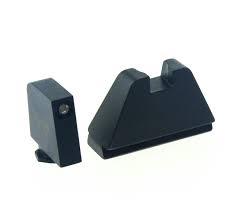 Ameriglo 5XL Tall Green Tritium Black Outline Front .407 Flat Black .507 Rear for Glock
