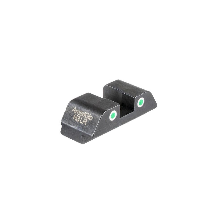 Ameriglo Tritium 2-Dot Rear Night Sight for Glock 42/43/43X/48 Green Tritium White Outline