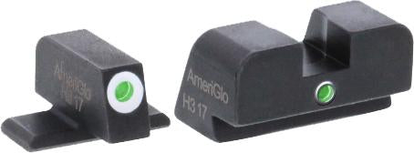 Ameriglo Green Tritium White/Green Single Dot Outline Rear Sight for SIG Sauer #8 Height