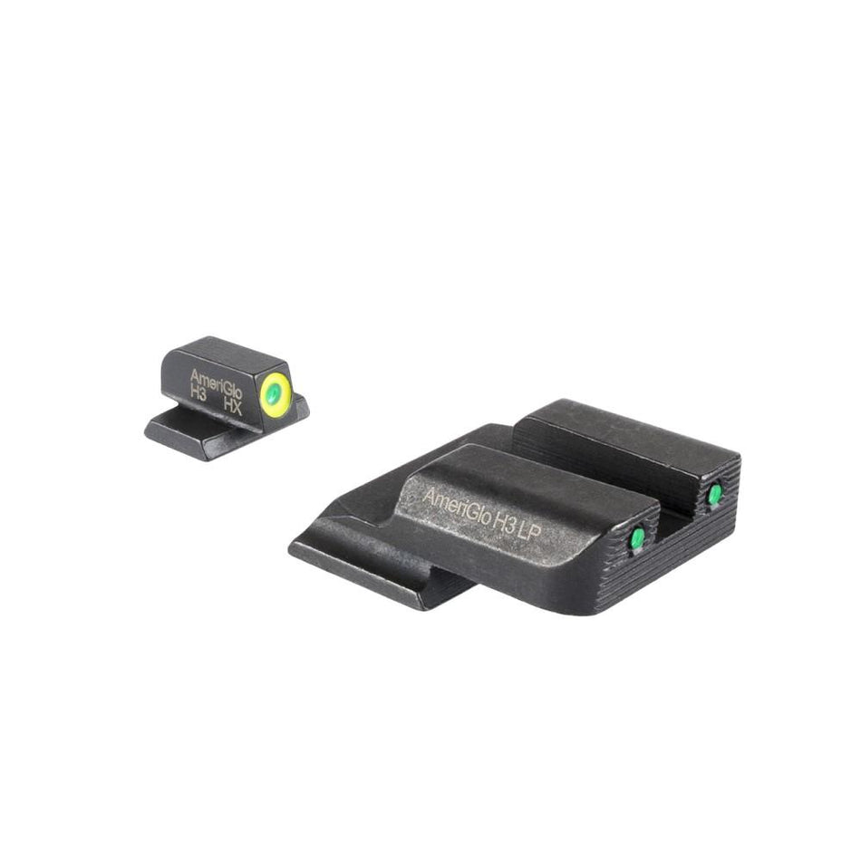 Ameriglo Trooper Tritium Night Sight Set Green Rear LumiGreen Front for S&W M&P