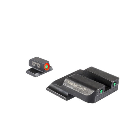 Ameriglo Trooper Tritium Night Sight Set for S&W M&P Shield Green Rear Green/Orange Front