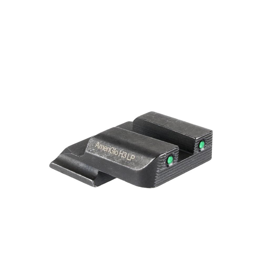 Ameriglo 2-Dot Tritium Rear Night Sight for S&W M&P Shield Green with Black Outline
