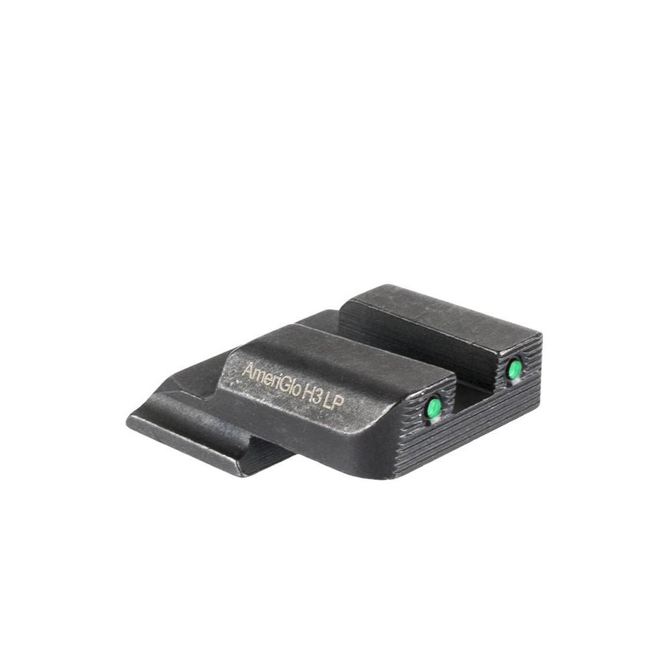 Ameriglo 2-Dot Tritium Rear Night Sight for S&W M&P Shield Green with Black Outline