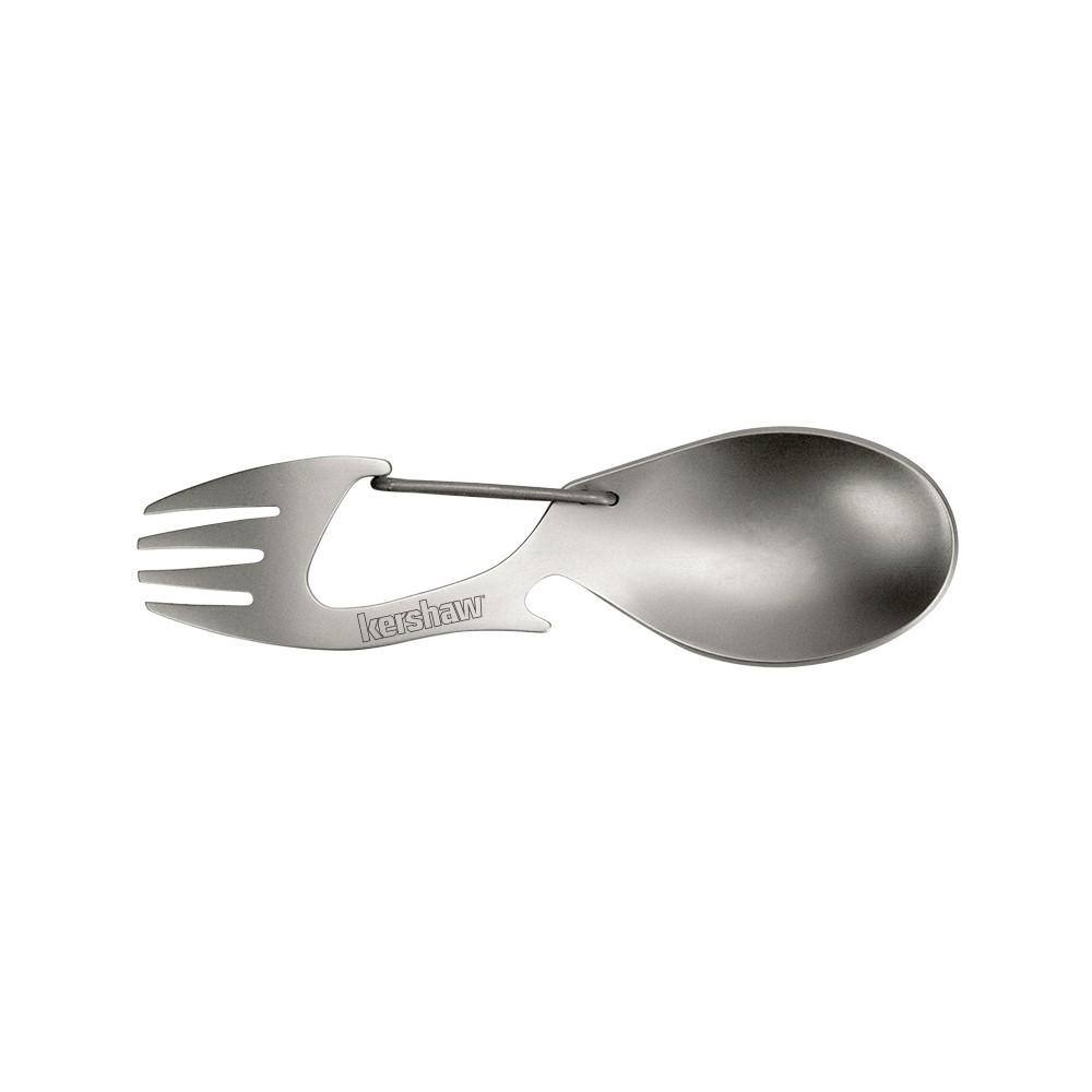 Kershaw Ration Camping Spoon & Fork Multi-Tool 4.6 in. Clampacked