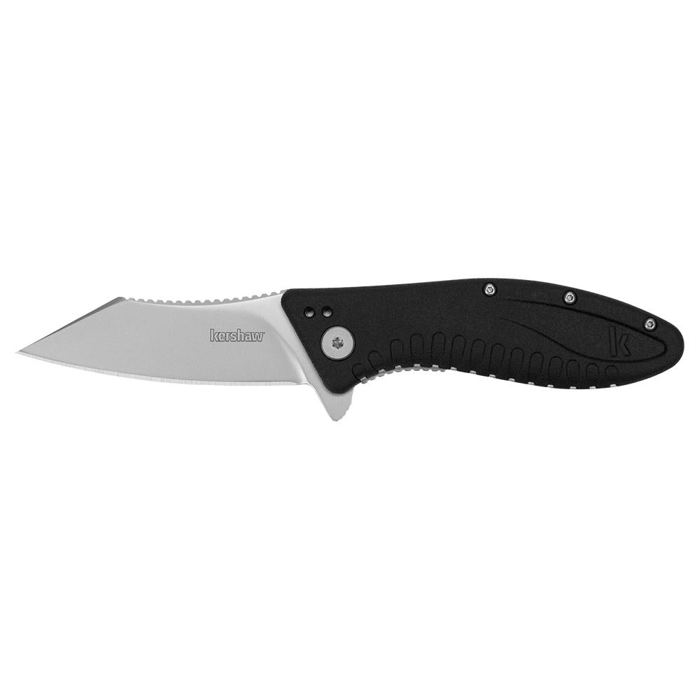 Kershaw Grinder Folding Knife 3-1/4 Inch Clip Point Blade in Black