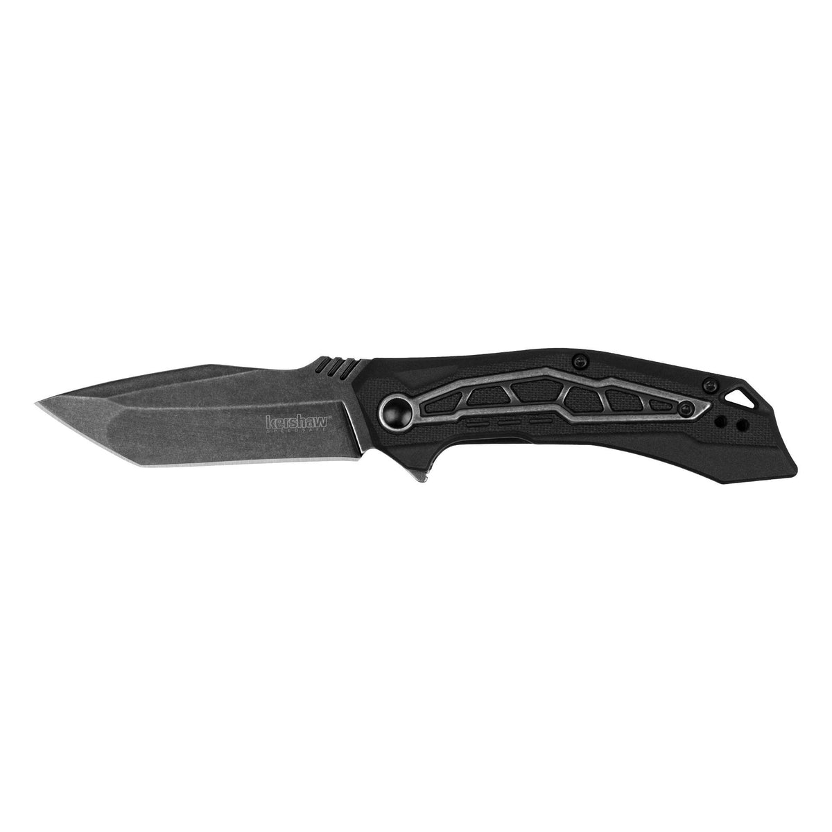 Kershaw Flatbed Assisted Folding Knife 3-1/8" Tanto Blade Black Finish