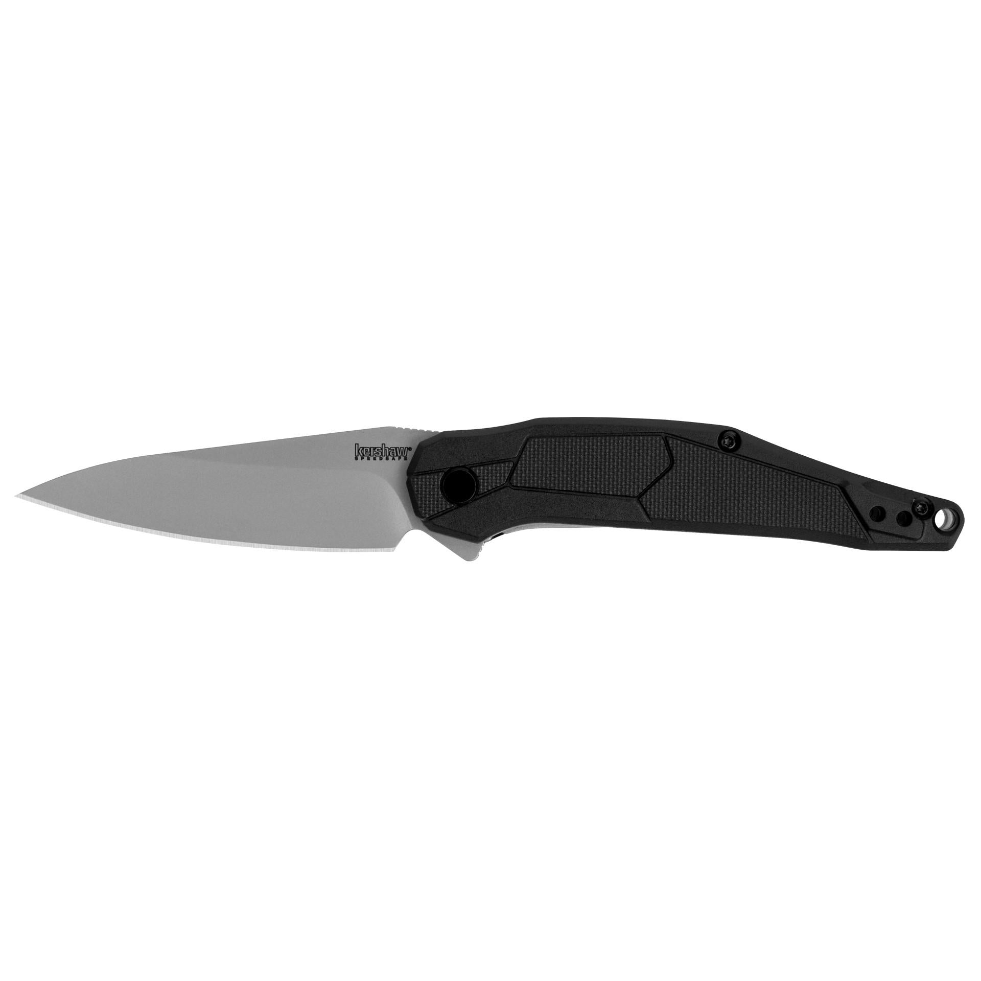 Kershaw Lightyear Spring Assisted Folding Knife, 3-1/2" Spearpoint Blade, Black
