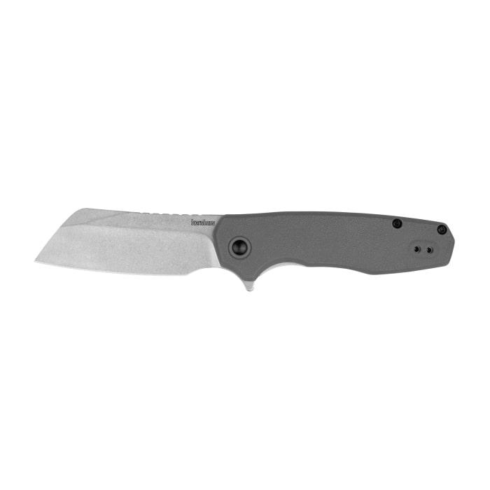 Kershaw Wharf Assisted Opening Folding Knife 2-4/5 Inch Cleaver Blade Grey Handle