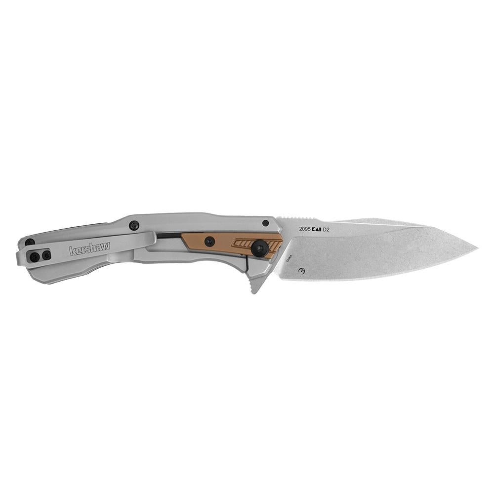Kershaw Endgame Folding Knife 3.25" Drop Point D2 Steel Bronze Silver