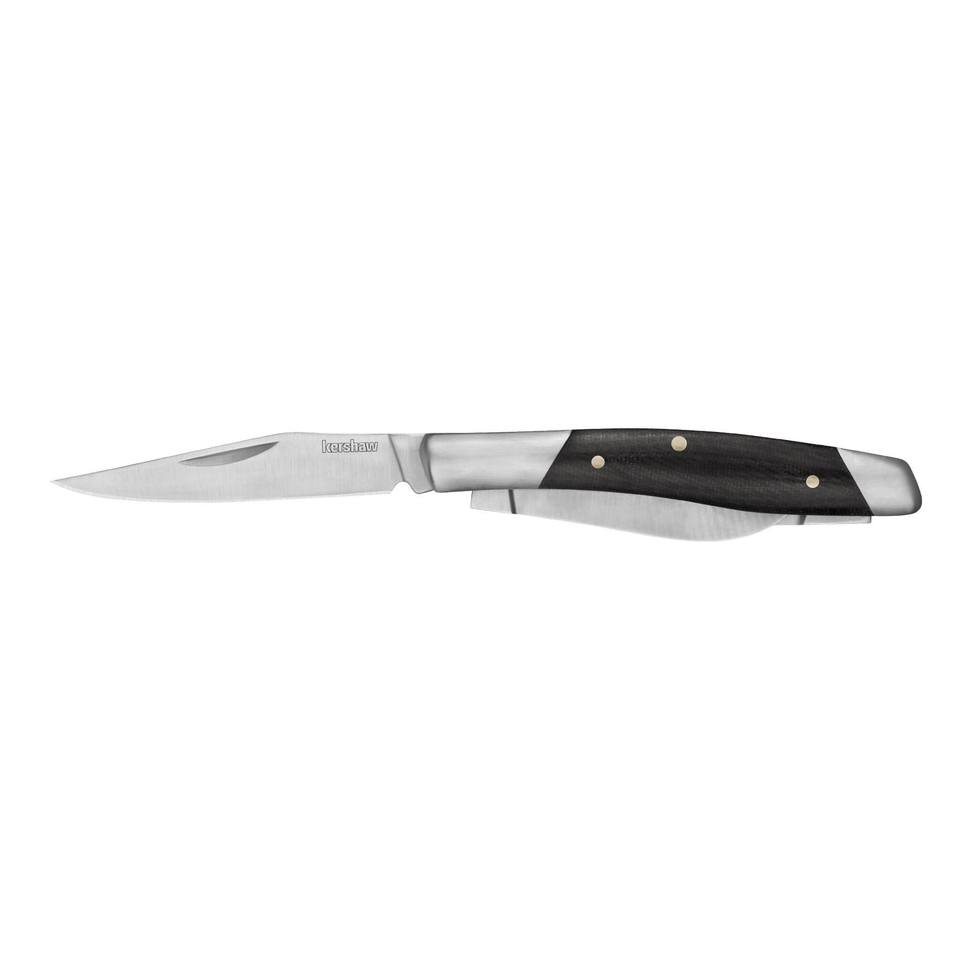Kershaw Iredale Folding Pocketknife, 2-3/5" Clip Point Blade, Black Micarta