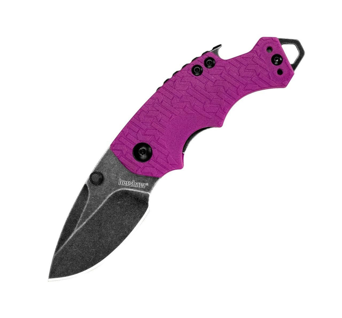 Kershaw Shuffle Pocket Knife - Blackwash Finish with Purple Handle