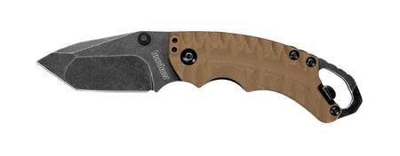 Kershaw Shuffle II Folding Knife - Tan Handle / Tanto Blade BlackWash