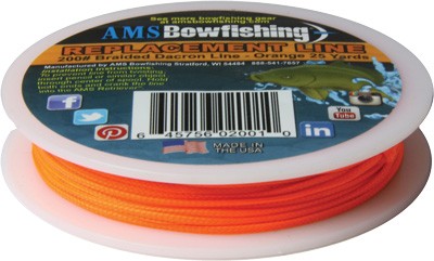 AMS Bowfishing Replacement Line Orange #200 25 Yards