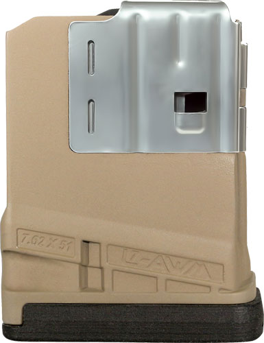 Lancer L7AWM SR-25 7.62x51 5rd Opaque FDE Rifle Magazine
