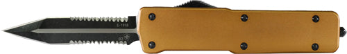 Templar Knife Large OTF Bronze Aluminum 3.5" Black Dagger Blade