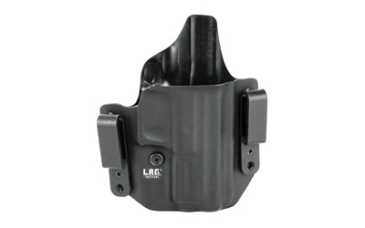 L.A.G. Tactical Defender Series OWB/IWB Holster, Springfield XD Service 9/40 4" Barrel, Kydex, RH Black