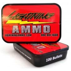 Lightning Ammo 55 gr FMJ-BT .224" .22 Caliber Rifle Bullets w/Cannelure 100/ct Tin