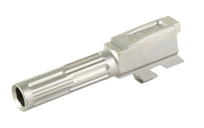 LanTac USA 9INE Fluted Barrel for Glock 43/43x, Stainless Steel Finish, Silver