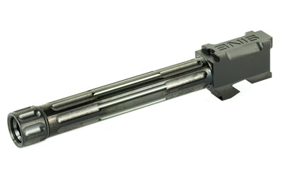 LanTac USA 9INE Threaded Barrel for Glock 17, 9mm, Black, Fluted, 1:10 Twist, Drop-In Fit