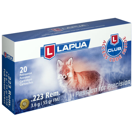 Lapua 4315042  Full Metal Jacket FMJ 55 Grain .223 Remington