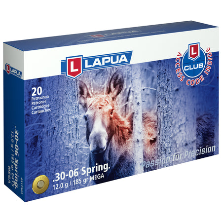 Lapua 4317563 Mega Jacketed Soft Point JSP 185 Grain .30-06 Springfield