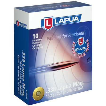 Lapua 4318017 Scenar Open Tip Match OTM 250 Grain .338 Lapua Magnum