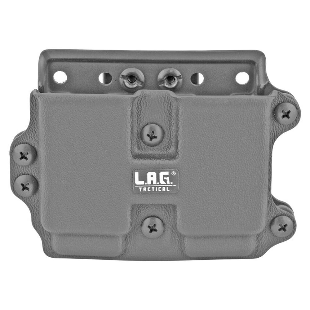 L.A.G. Tactical M.C.S. Double Pistol Magazine Carrier 9mm/40 S&W Black Kydex
