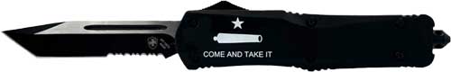 Templar Knife Large OTF Come And Take It 3.5" Black Tanto Serrated