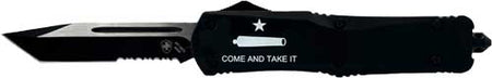 Templar Knife Large OTF Come And Take It 3.5" Black Tanto Serrated