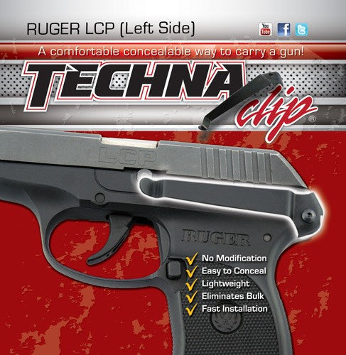 Techna Clip Handgun Retention Belt Clip for Ruger LCP Left Side