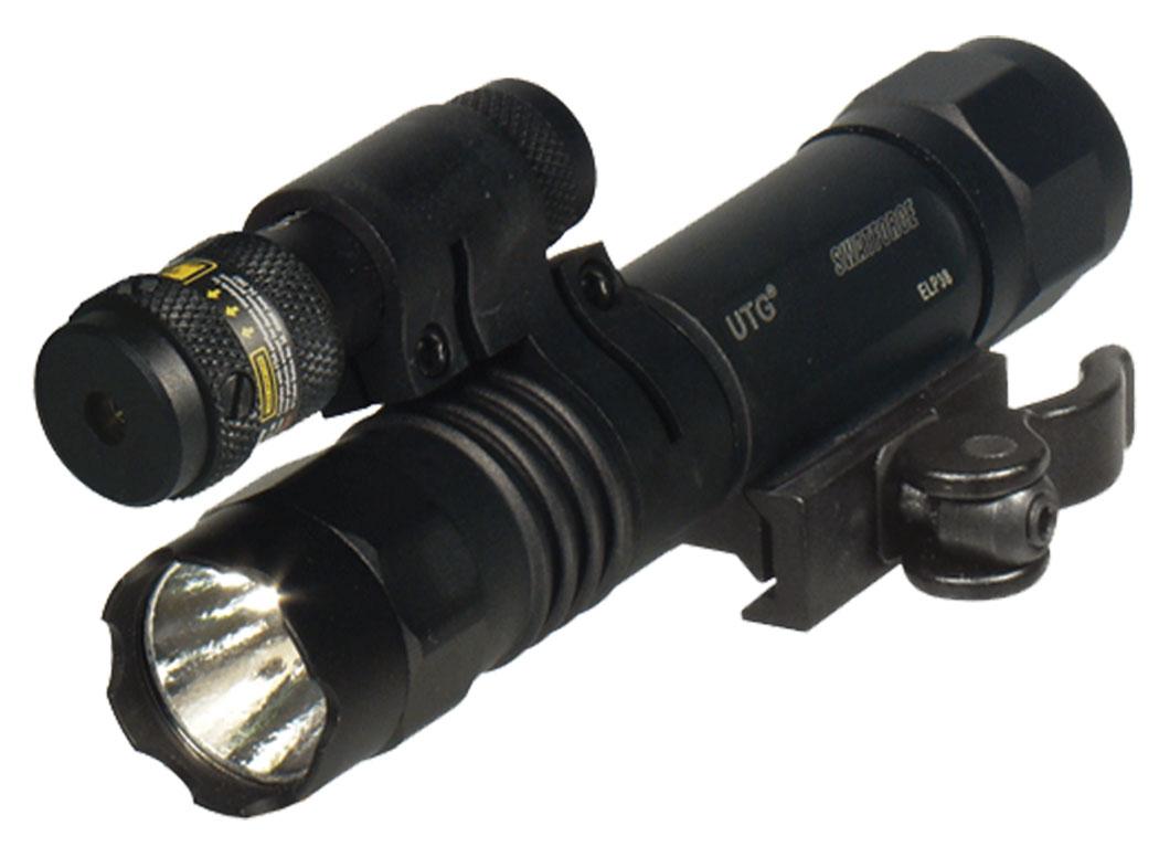 Leapers UTG LED Tactical Flashlight and Red Laser Combo 150 Lumens