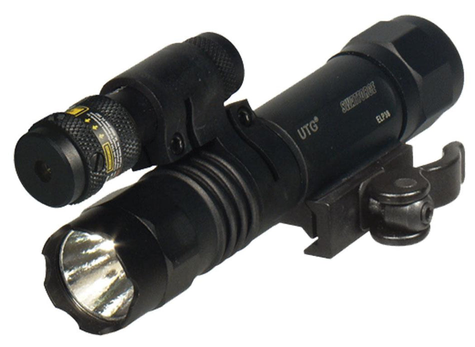 Leapers UTG LED Tactical Flashlight and Red Laser Combo 150 Lumens
