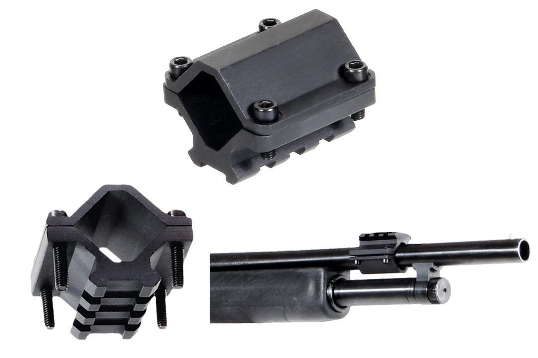 Leapers UTG Universal Shotgun Paintball Rail Barrel Mount 3 Slot Single-Rail