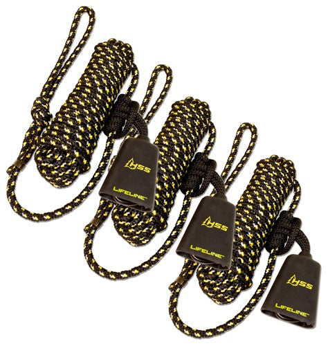 Hunter Safety System Lifeline 30 Foot with Single Carabiner 3-Pack