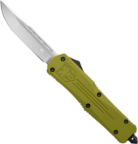 CobraTec Large FS3 OTF OD Green Fang 3.5" D2 Steel Drop Point Knife