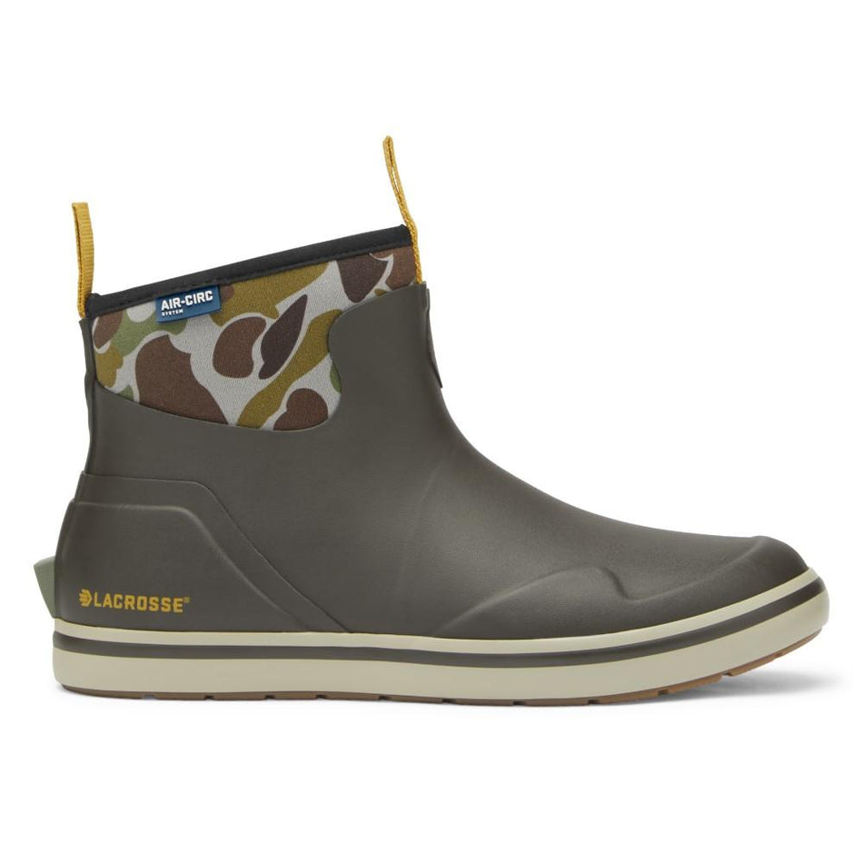 LaCrosse Men's Alpha Deck 6" Waterproof Boot Olive/Camo Size 9