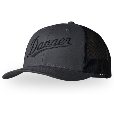 Danner Embroidered Black Trucker Hat Snapback