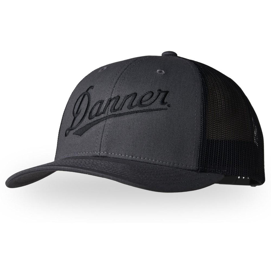 Danner Embroidered Black Trucker Hat Snapback