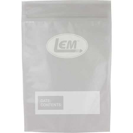 LEM Products MaxVac Zipper Top Vacuum Bags Quart Size 8x12 Inch 44-Count