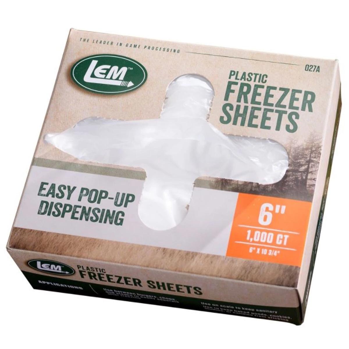 LEM Products 6 x 10-3/4 Inch Non-Porous Freezer Sheets 1000 Count